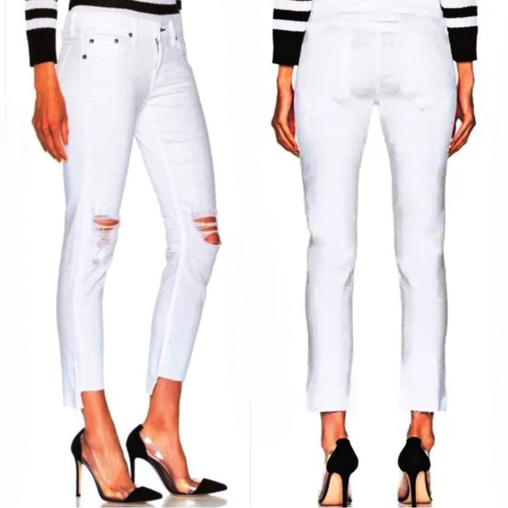 Rag & Bone Dre Capri in White - Picture 2 of 15